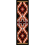 Rustic Cross Black Southwestern Rug - 2 x 8