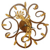 Golfing Kokopelli Swirl Wall Clock