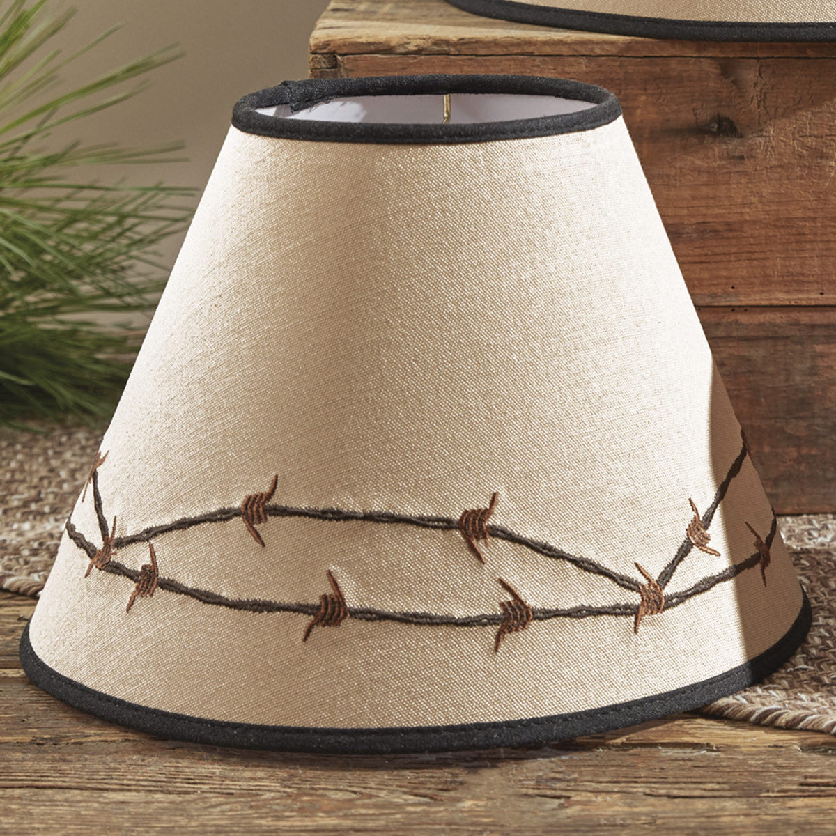 Western Barbed Wire Lampshade - 14 Inch