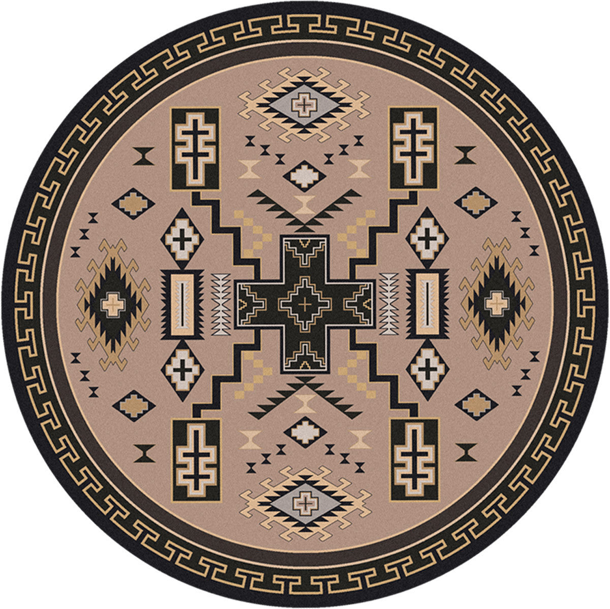 Double Cross Sand Rug - 8 Ft. Round