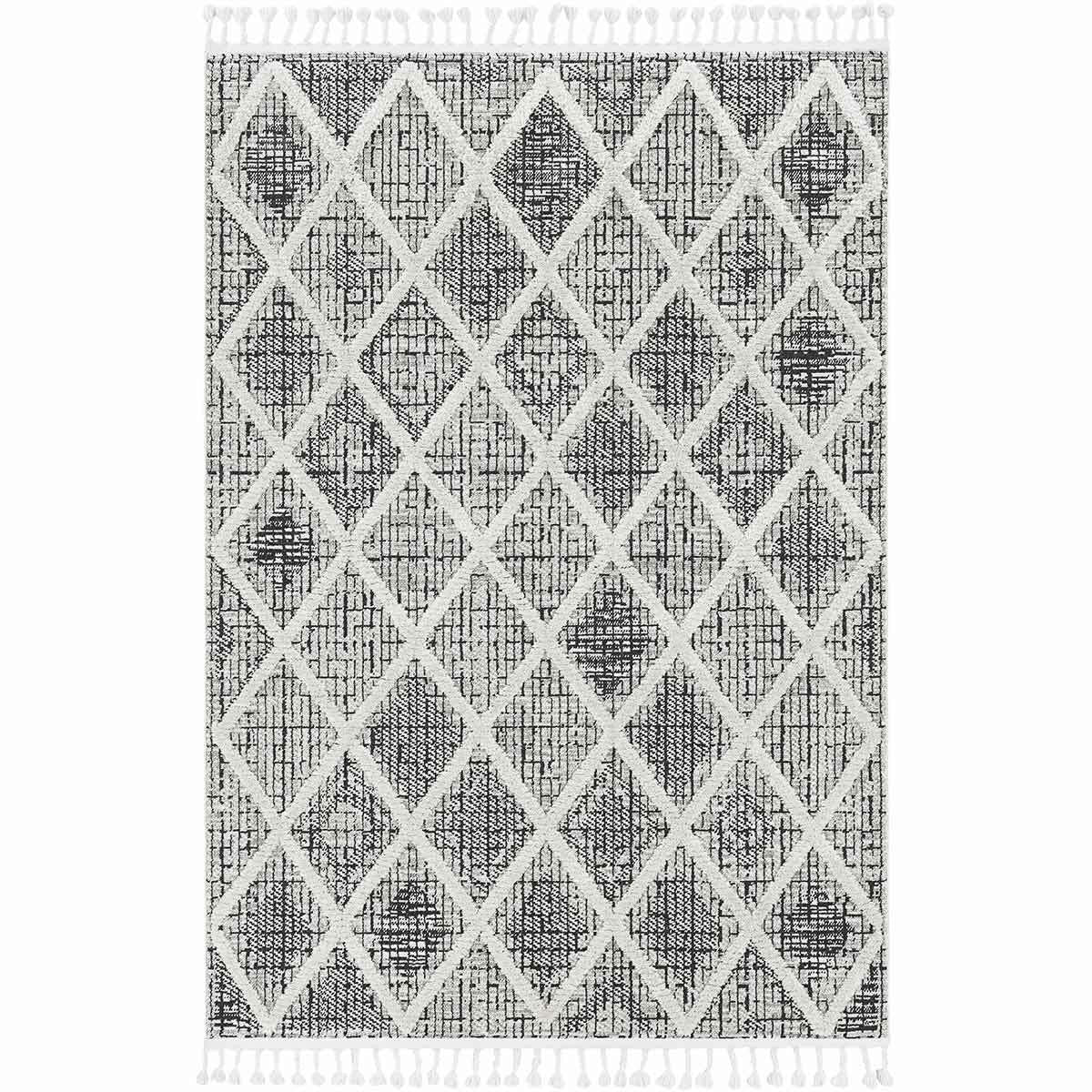 Charcoal Diamonds Rug - 8 x 11