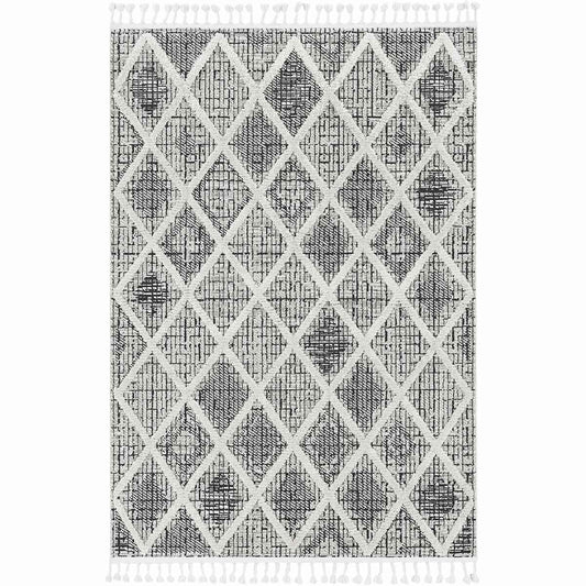Charcoal Diamonds Rug - 8 x 11