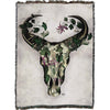 Floral Skull Throw