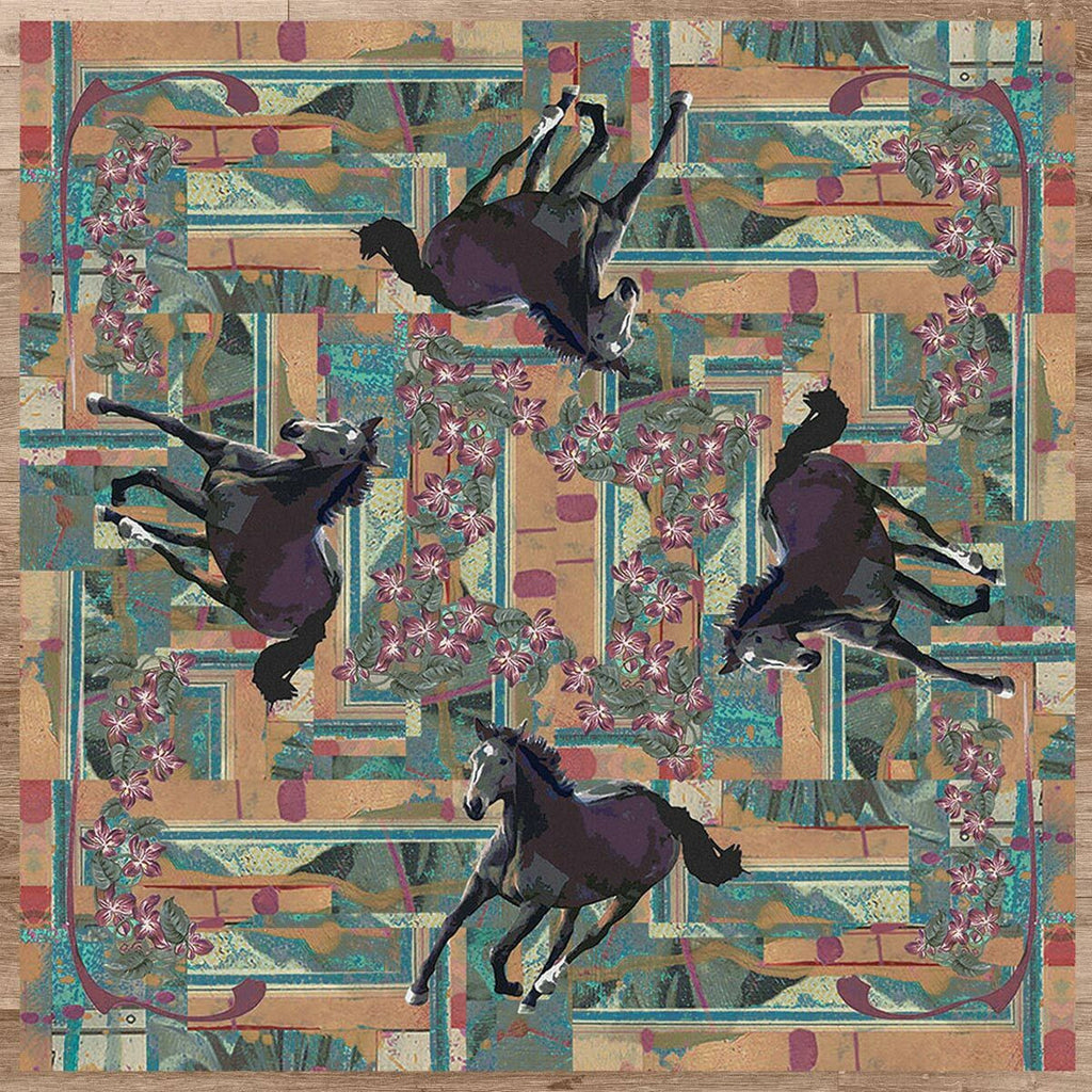 Running Horse Rug - 8 Ft. Square