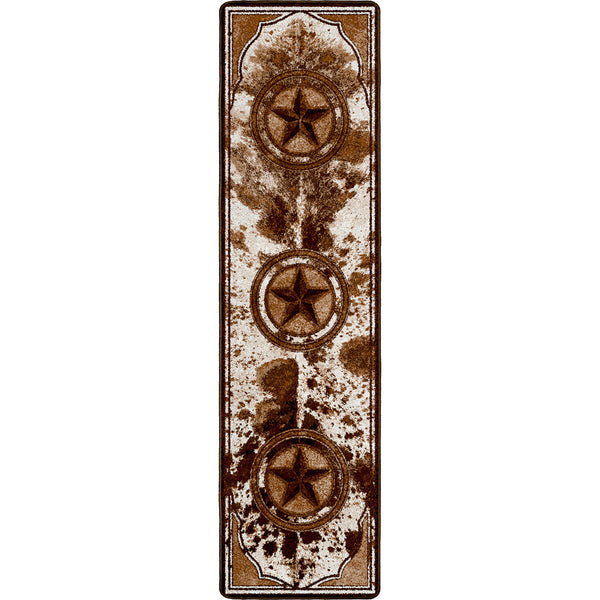 Lone Star Cowhide Rug - 2 x 8