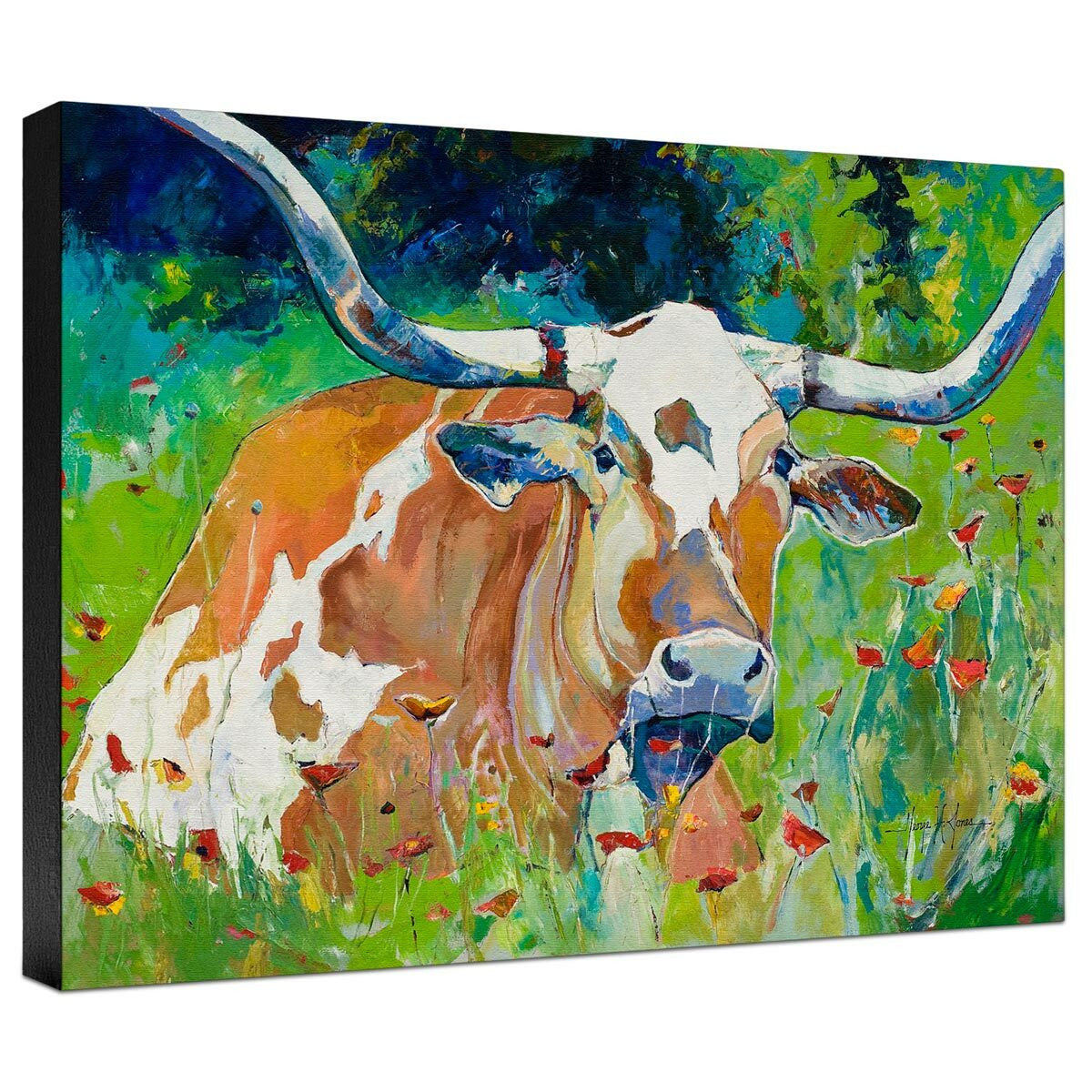 Chilling in the Wildflowers Gallery Wrapped Canvas
