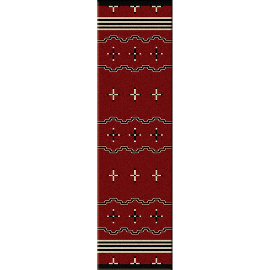 Big Chief Red Rug - 2 x 8