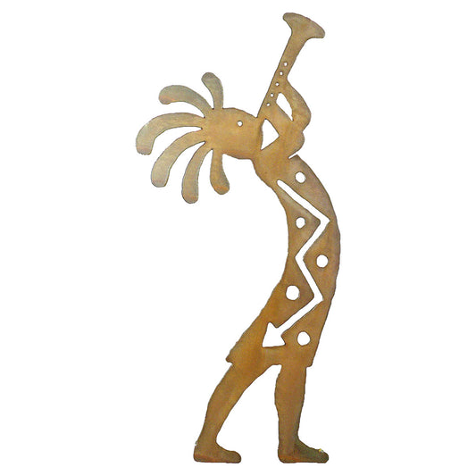 Kokopelli with Trumpet Right Facing Cutout Wall Art