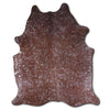 Silver Specked Brown Cowhide Rug - Large