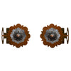 Round Copper Concho Rod Brackets - Set of 2