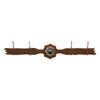 Round Old Silver Berry Concho 4 Hook Coat Rack