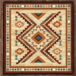 Angel Fire Tan Rug - 8 Ft. Square