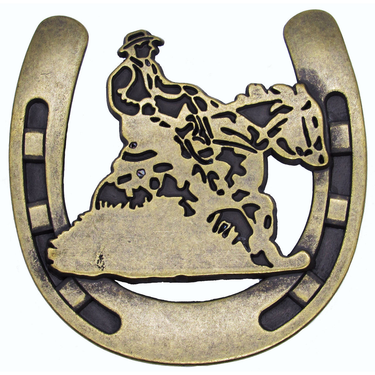 Riding Cowboy in Horseshoe Knobs - Set of 2