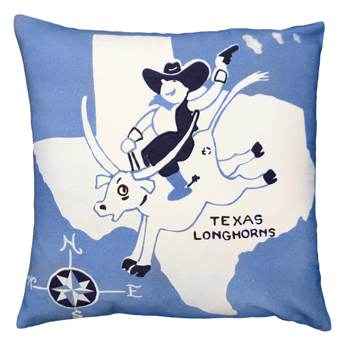 Texas Longhorns Embroidered Pillow