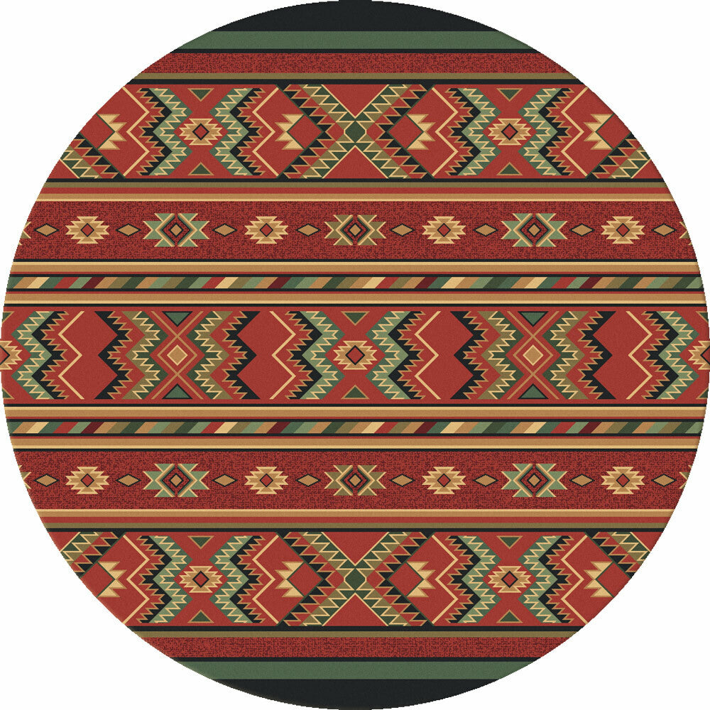 Star Eagle Terracotta Rug - 8 Ft. Round