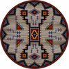 Tribal Rain Blue Rug - 8 Ft. Round