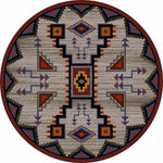 Tribal Rain Blue Rug - 8 Ft. Round