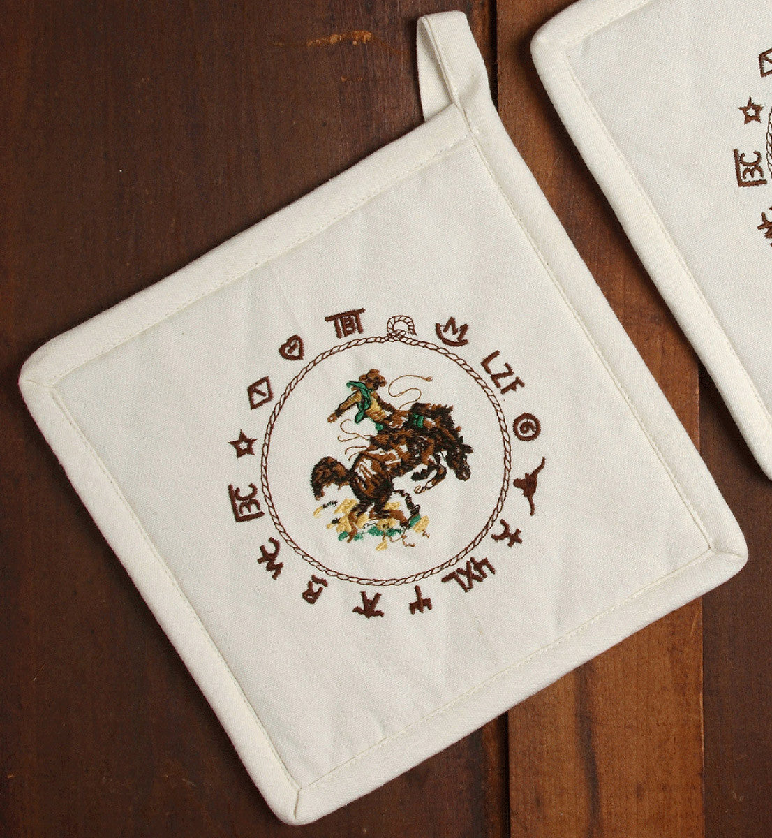 Bronco Buster Potholders - Set of 2 - OUT OF STOCK UNTIL 07/10/2026