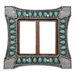 Tribal Turquoise Double Rocker Switch Cover