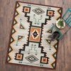 Tribal Rain Turquoise Rug - 3 x 4