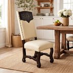 Abilene Leather Dining Chair with Chiseled Back
