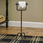 Twisted Iron Standing Toilet Paper Holder