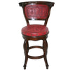 Spanish Heritage Swivel Barstool with Back - Red