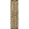 Turquoise Scroll Saddle Rug - 2 x 8