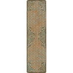 Turquoise Scroll Saddle Rug - 2 x 8