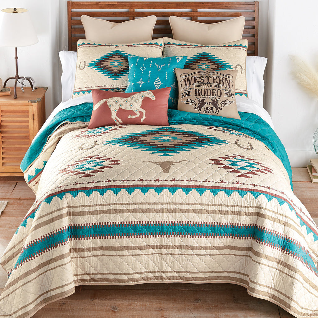 Southwest Ranch Quilt Bed Set - Queen