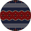 Big Chief Blue Rug - 8 Foot Round