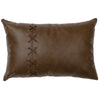 Caribou Leather and Deerskin Laced Pillow - Fabric Back