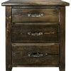 Lima Sawn 3 Drawer Chest with Iron - Jacobean Stain