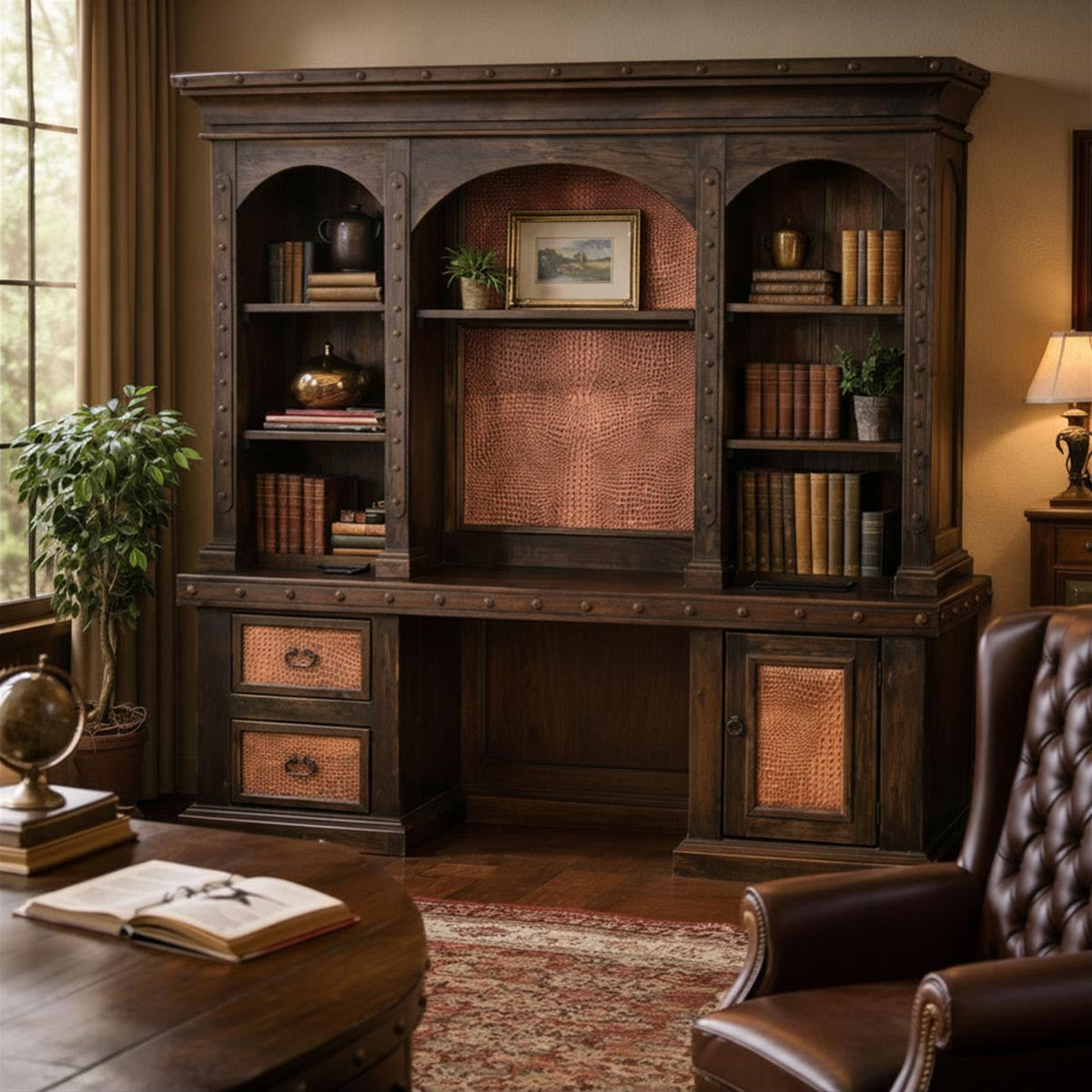 Plantation Key Leather Credenza