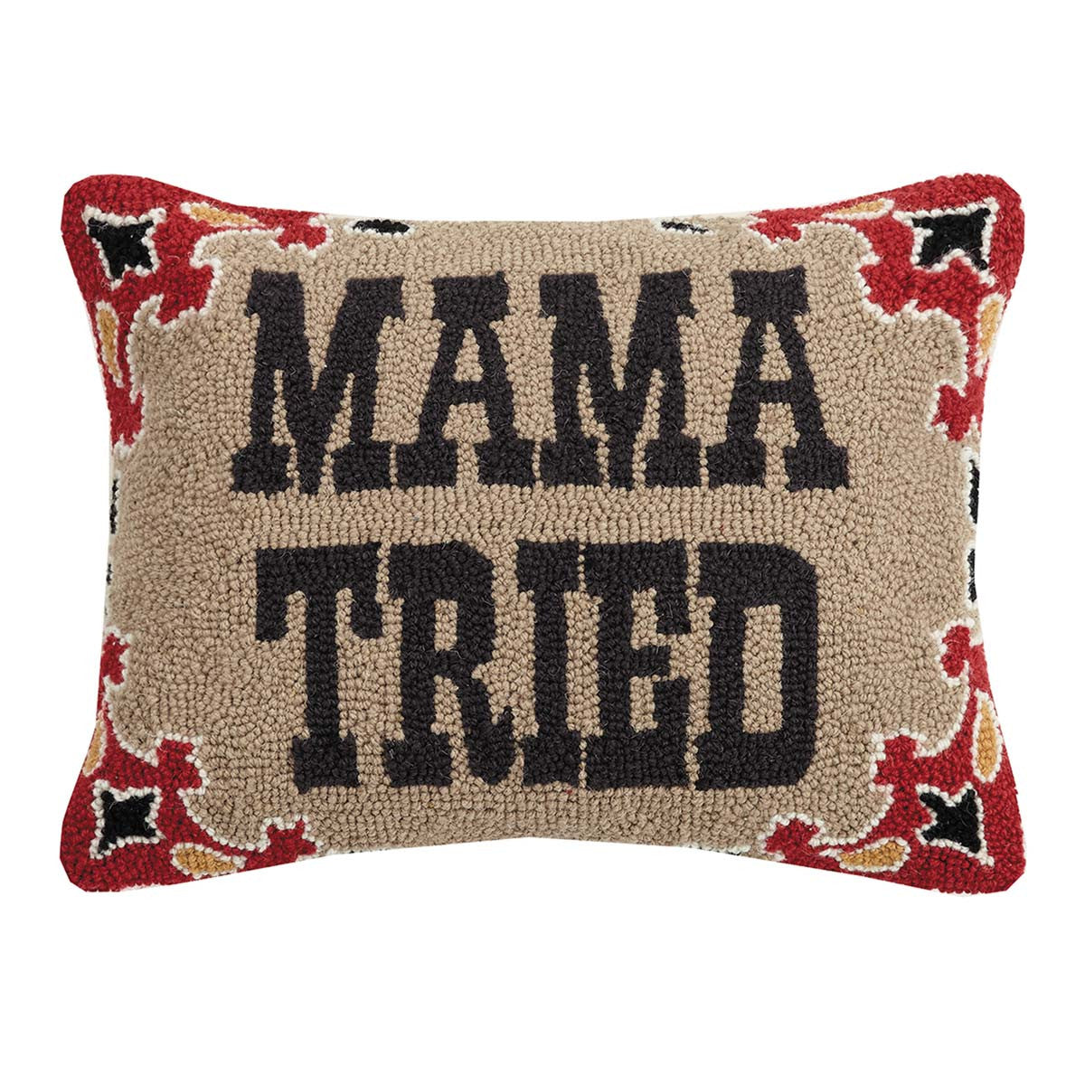 Western Mama Hooked Pillow