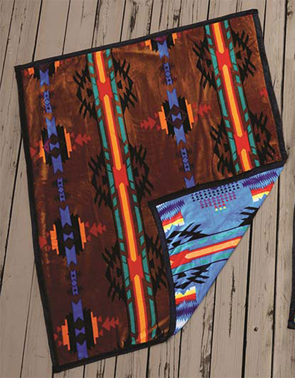 Desert Oasis Throw - Brown & Blue
