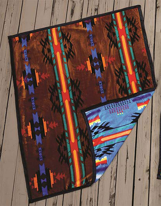 Desert Oasis Throw - Brown & Blue