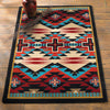 Rustic Cross Blue Southwestern Rug - 8 x 11