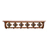 Unakite Stone 42 Inch Pine Hook Shelf