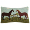 Farmhouse Horses Hooked Pillow - OUT OF STOCK UNTIL 08/13/2026