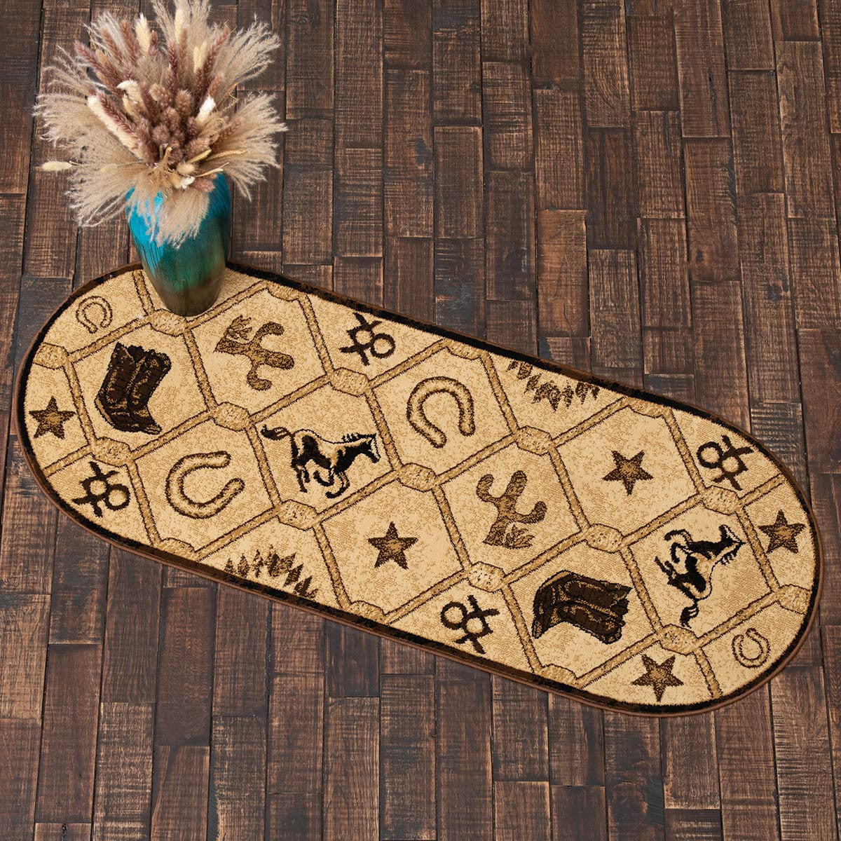 Cowboy Life Oval Rug