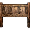 Lima Sawn Headboard with Iron & Provincial Stain - Full