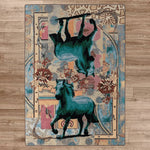Blue Horse Rug - 4 x 5