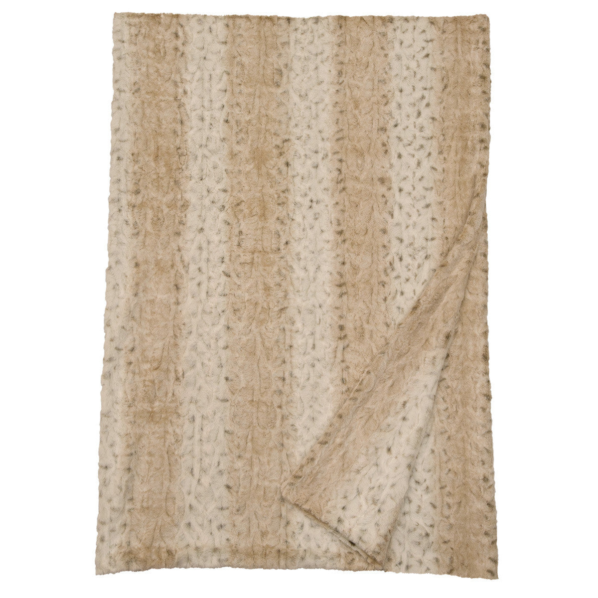 Pearl Leopard Cuddle Fur Throw