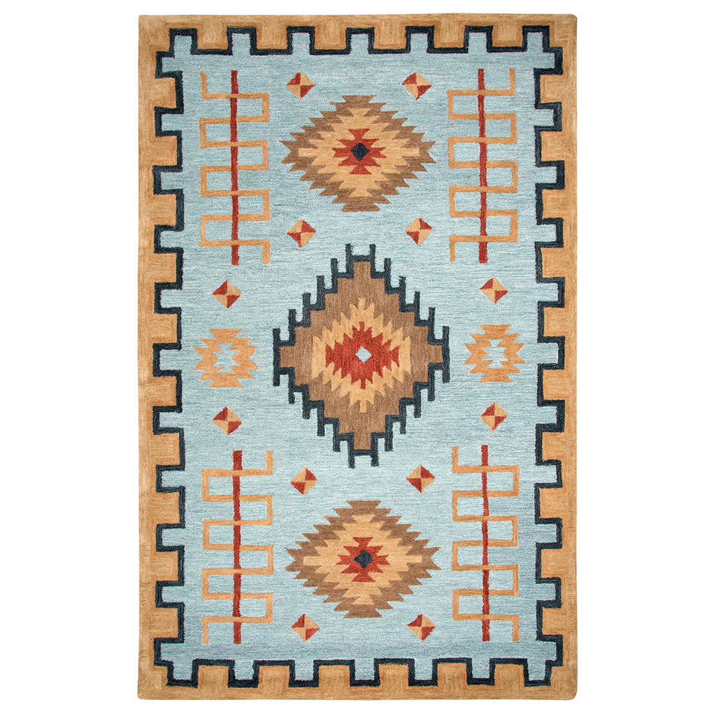 Mesa Tribal Light Blue Rug - 10 x 13 - OUT OF STOCK UNTIL 10/06/2026