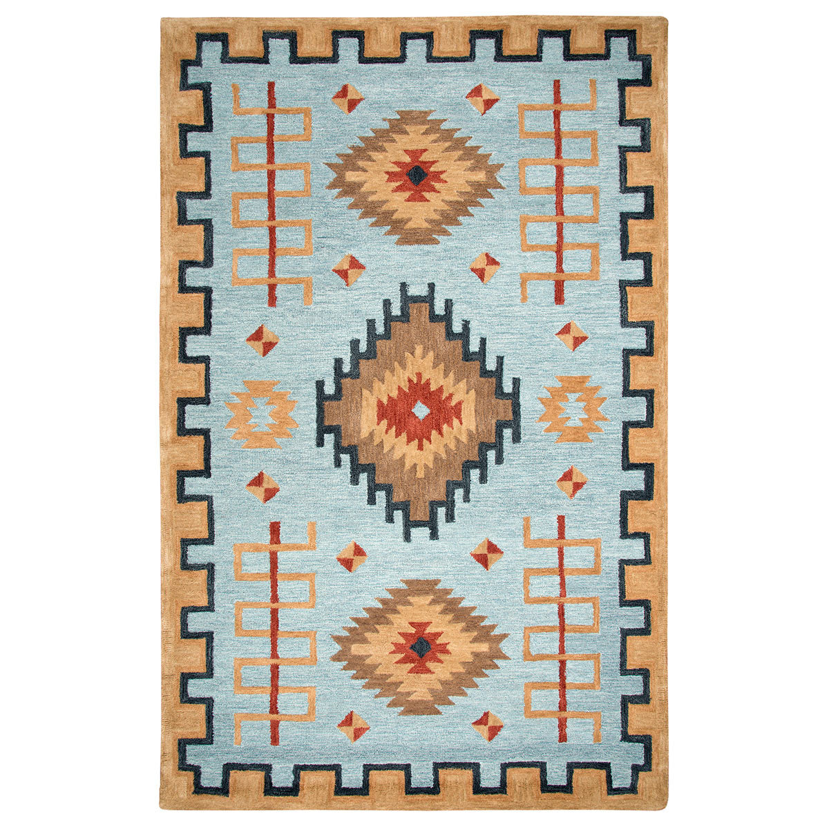 Mesa Tribal Light Blue Rug Collection