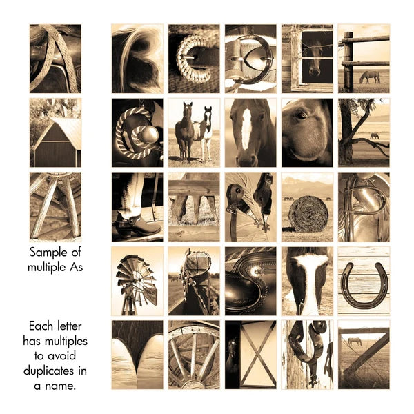 Personalized Western Range Name Stretched Canvas - Small