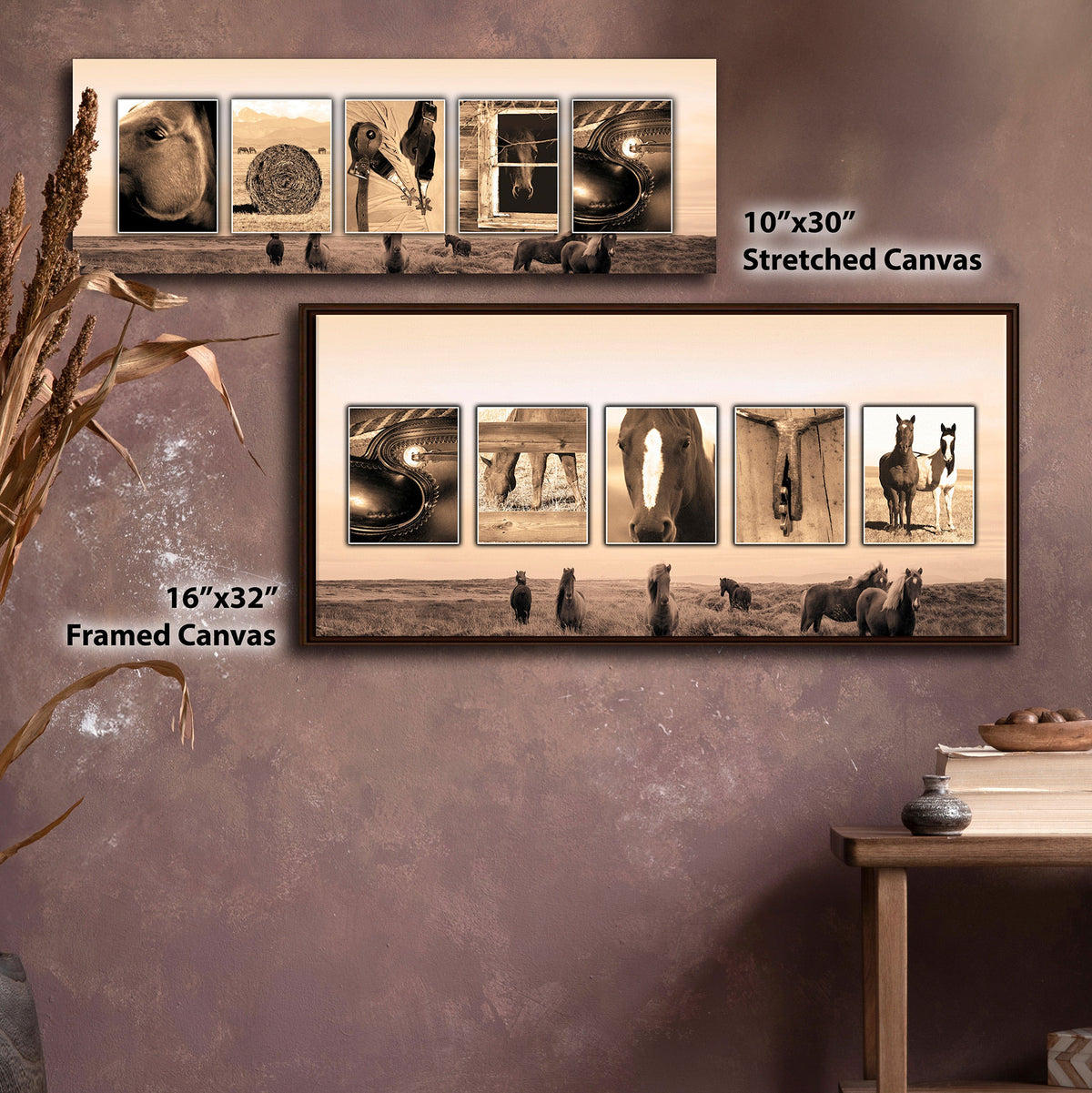 Personalized Western Range Name Stretched Canvas - Small