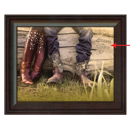 Personalized Boot Love Framed Canvas