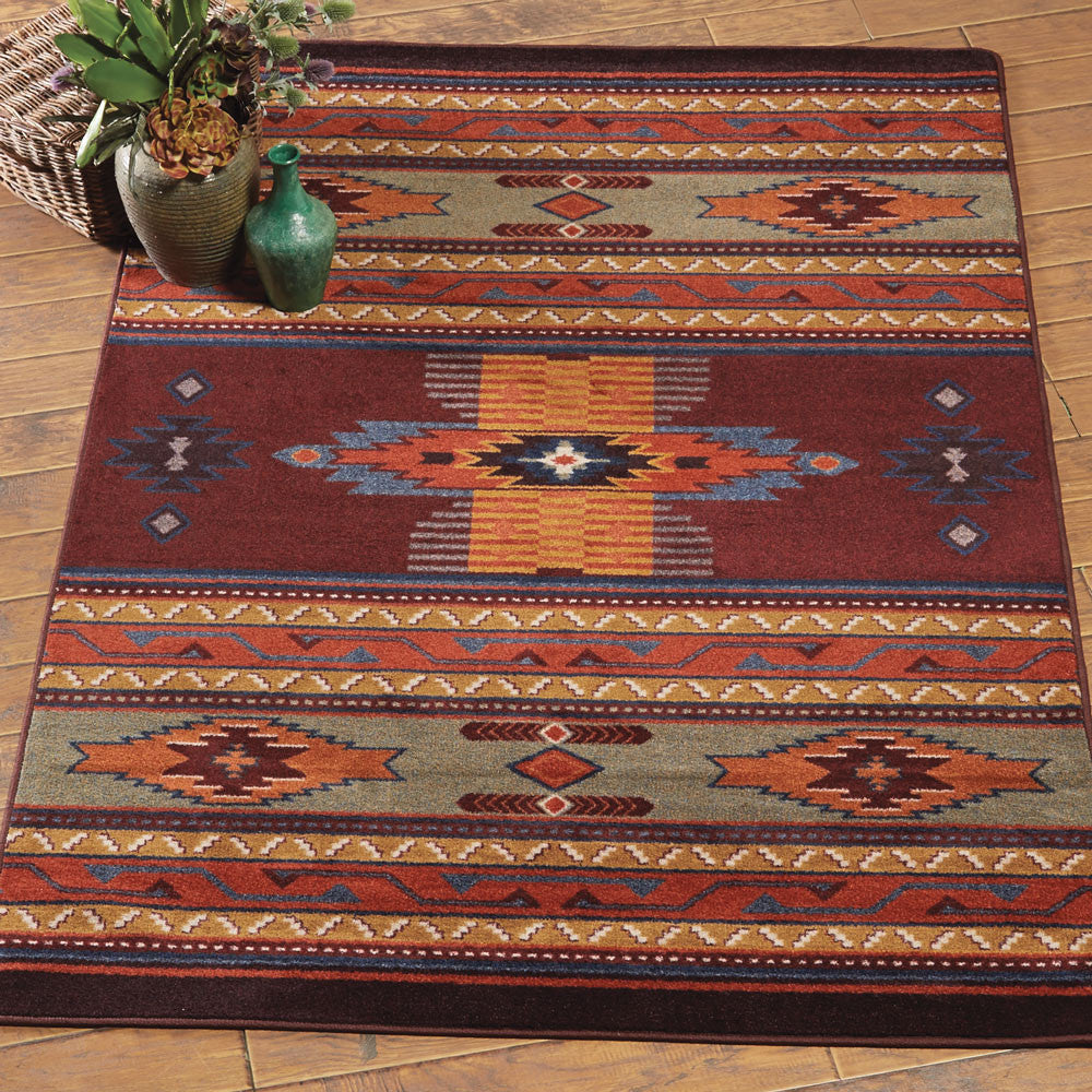 Phoenix Burgundy Rug Collection